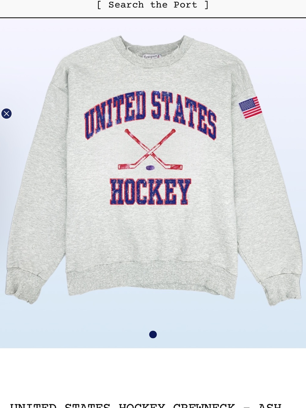 United States Hockey Crewneck Sweatshirt - Heather Gray